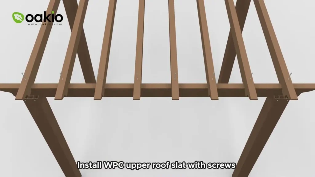 install wpc upper roof slat with screws