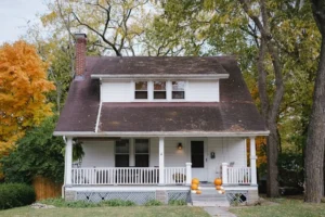 a house with a porch